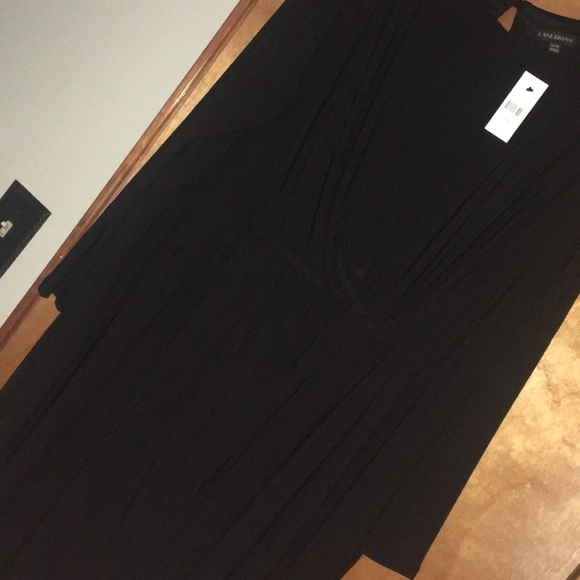 4X 26/28W Black Asymmetrical Twist Dress - Picture 4 of 11